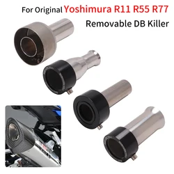 Silencieux Silencieux d'Échappement pour Yoshimura R11, R55, R77, Produit Original de 49/51mm, PerfecDB Killer, avec Accès au Tuyau, Catepik