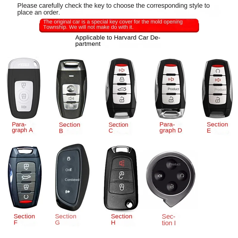 Fit for GREAT WALL Car Key Case WINGLE STEED 5 6 7 HAVAL HOVER H5 Haval Great Wall H6 H1 H3 H2 H5 C50 C30 C20R M4