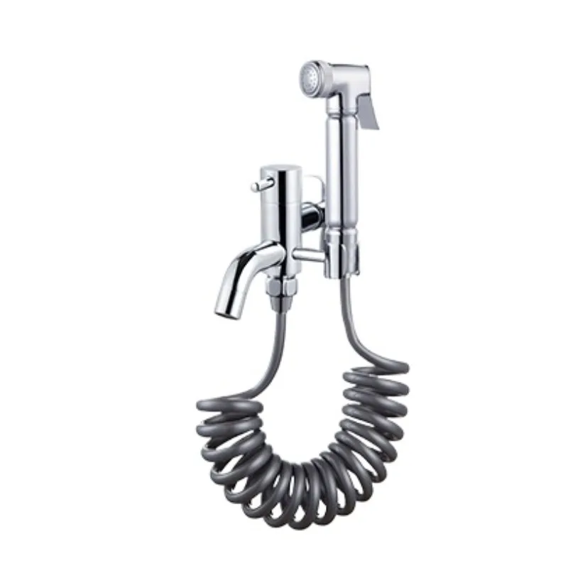 

Gun gray all-copper washing machine toilet spray gun set bathroom booster flusher