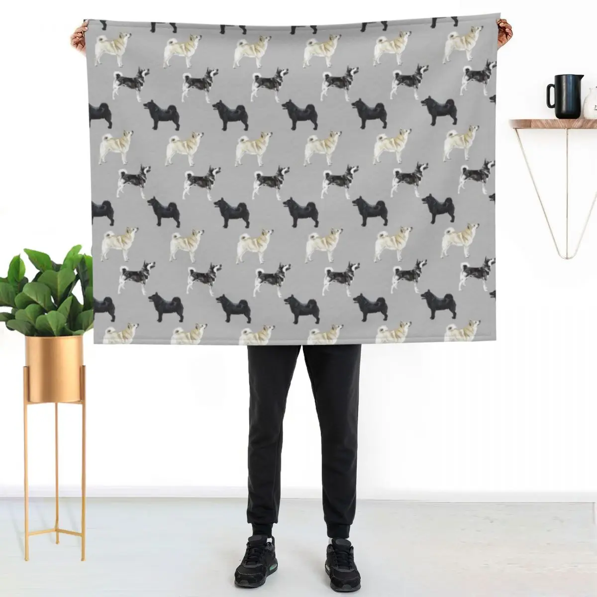 Norwegian Buhund Repeat Pattern Throw Blanket for winter Designers Extra Large Throw Travel Soft Beds Polar Blankets
