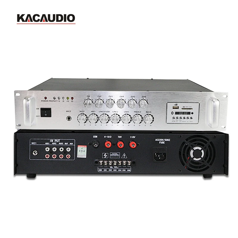 150w Multi Channel Amplificador De Som 6 Channel 150w Audio Stereo Power Class Ab Amplifier for Public Address System