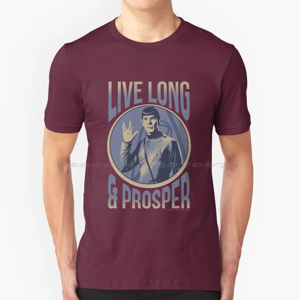 Star Original Series Spock Blue Hue Portrait Poster T Shirt 100% Cotton Tee Star Original Series Spock Fifth Sun Fifthsunmerch