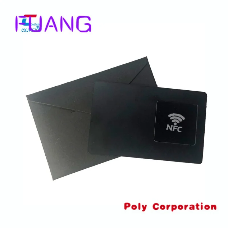 Custom  Printable 215/216 Nfc Smart Cards Blank ,Customized Printing Matte Black Metal Nfc Business Cards With Packaging