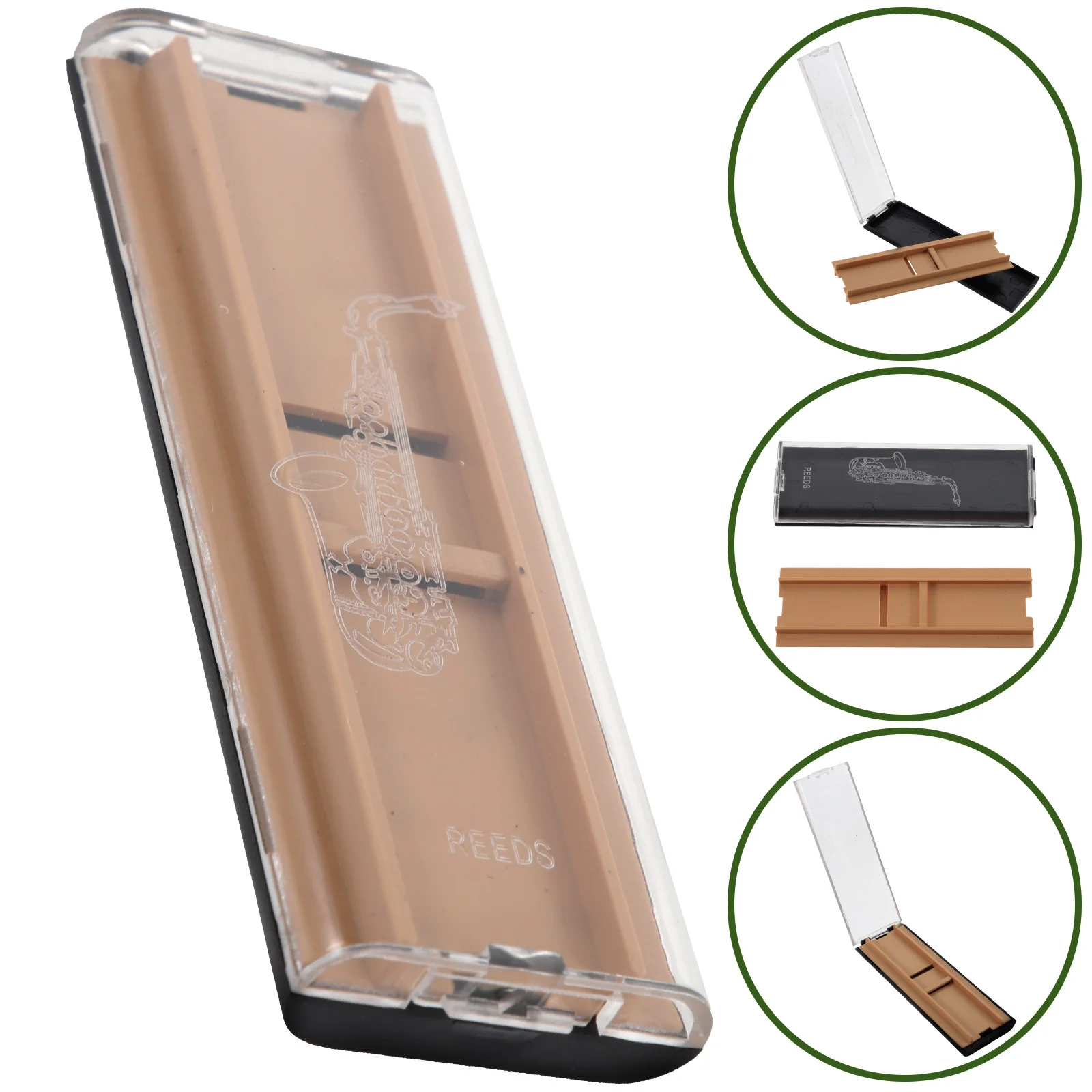 المحمولة المزمار القصب حقيبة للتخزين عالية الجودة ABS البلاستيك تصميم مدمج عقد آمن يمنع الضرر المزمار القصب حاوية علب حامل