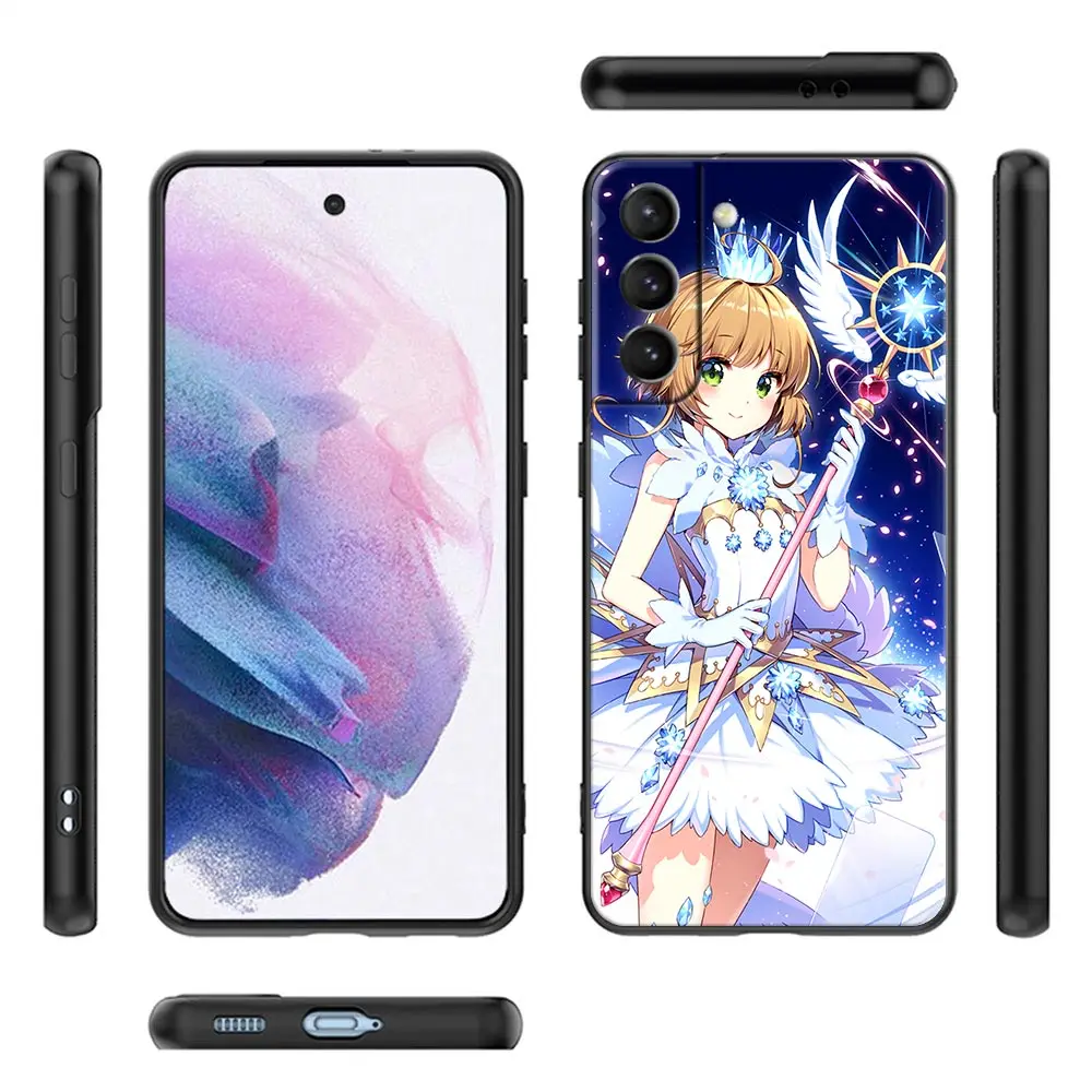 Anime Cardcaptor Sakura Pink Girl S24Ultra Case For Samsung Galaxy S21 S20 FE S22 Ultra S10 S23 S24 Plus Case Soft Cover Fundas