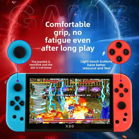 X80 Game Console 7-inch Large Screen with TV Wind Fire Boy Arcade Joystick All-in-one Machine PSP Handheld 2025