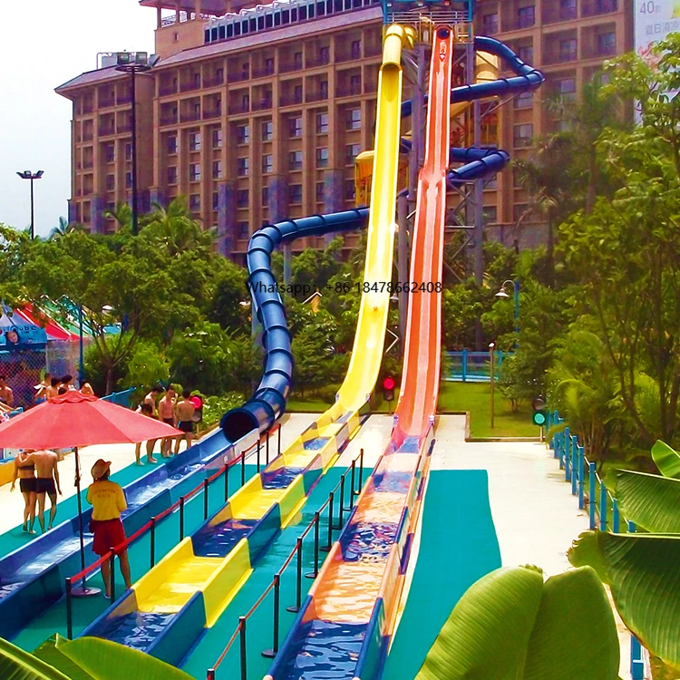 COWBOY Commercial High-Speed Fiberglass Water Slide for Outdoor Water Parks Adults Amusement  Play Equipment