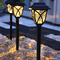 2Pcs Wedding Landscape Path Light Outdoor Solar Pathway Light Bright Lawn Light Garden Stake Light for Lawn Decor