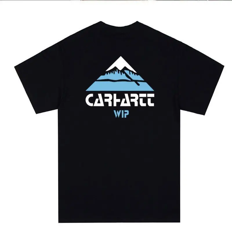 Nueva Camiseta Unisex Carhartt-Wip con Estampado del Logotipo Mountain, Verano 2026, Estilo Oversize, Ropa de Trabajo, Streetwear, Deportiva