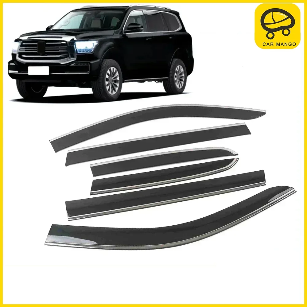 

Chrome Strips Rain Guards for GWM Tank 500 2022-2023 Window Visor Wind Deflectors Door Visor Vent Shades Ventvisor