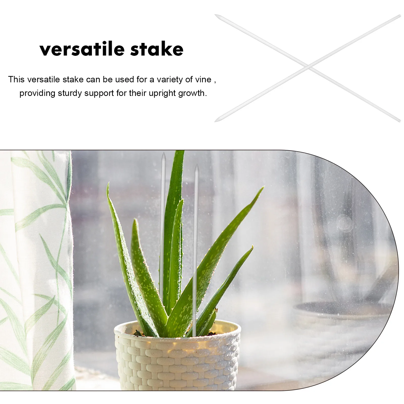 

16pcs Acrylic Plant Support Stakes Transparent Garden Vine Stem Supports Weather Resistant Easy Install Decorative Potted