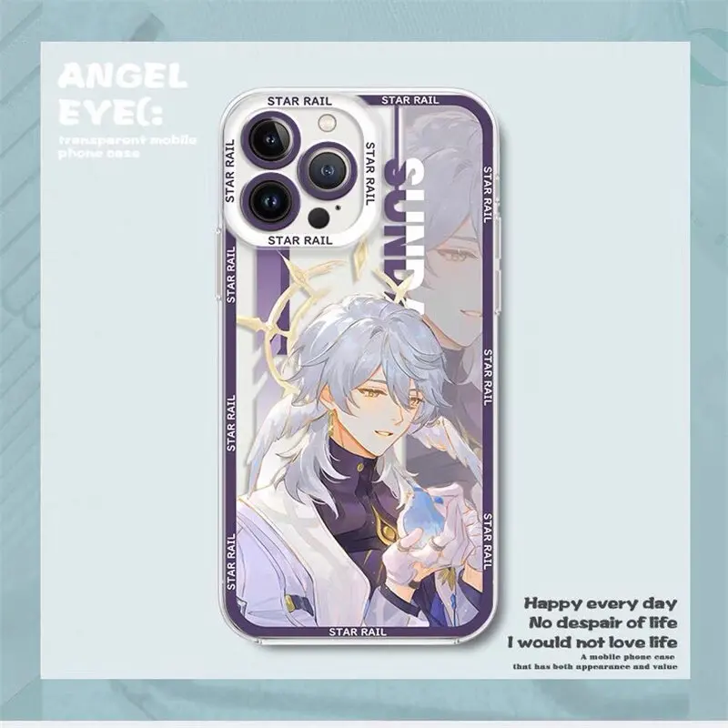 Honkai Star Rail 일요일 전화 케이스 IPhone 16e 11 12 13 14 15 16 Pro Max 16 15 14 Plus XR XS Max 12 13 미니 커버 클리어