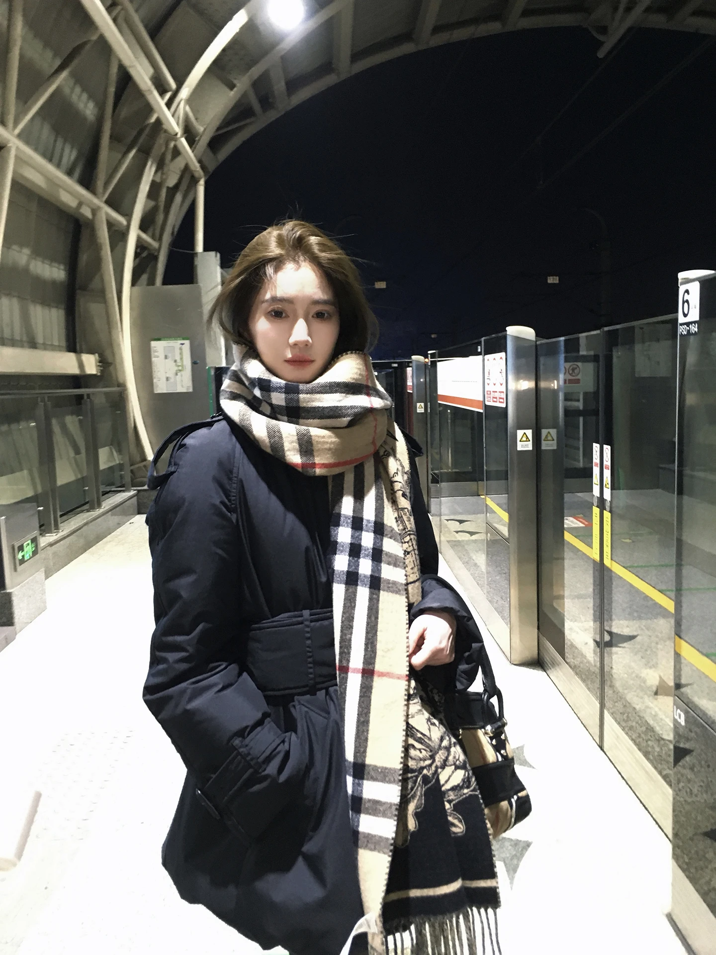 

Cunblvd Winter Commute Women's Jaet Slimming Waist Belted Long Du down Coat Warm Mid-Length Simple Sle Faionable