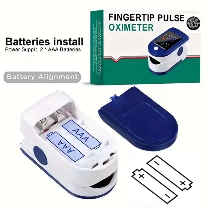 Portable Four-color Fingertip Oximeter Heart Rate Meter Pulse Blood Oxygen Saturation OLED Screen Digital Tube Practical Monitor