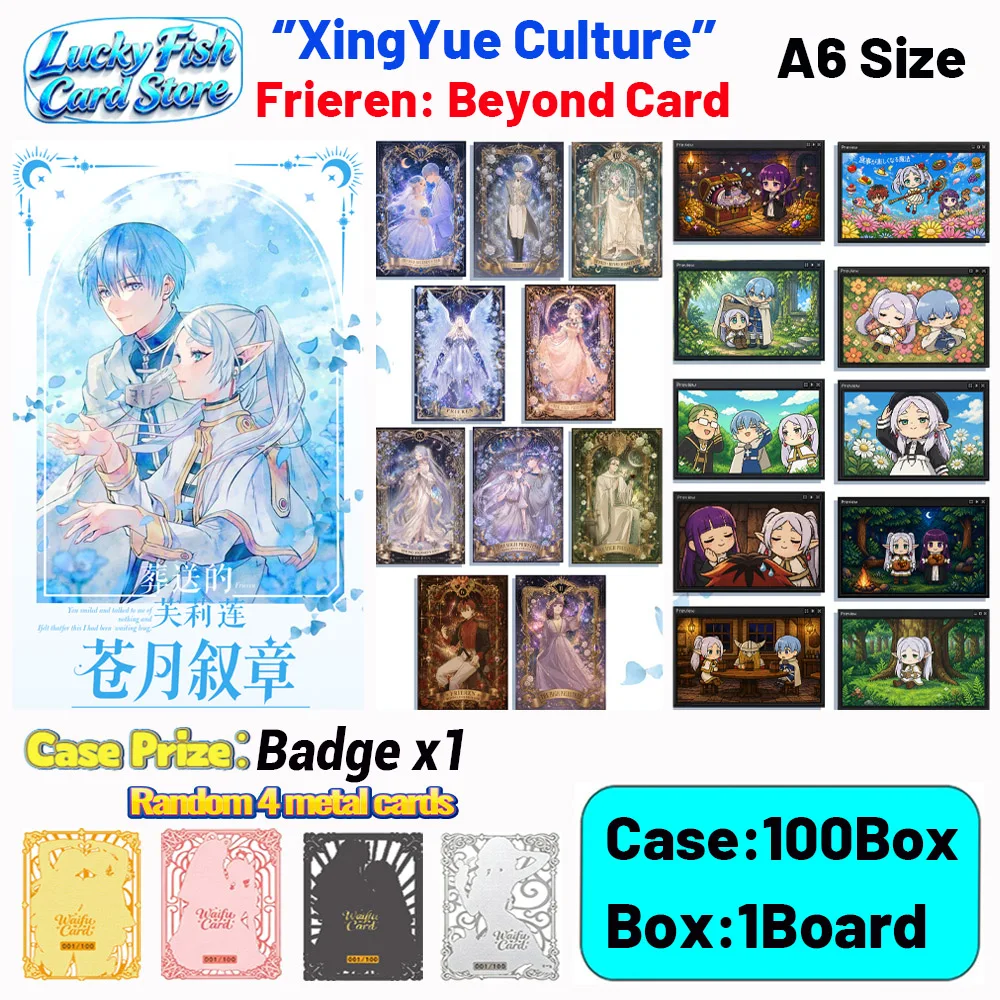 Wholesale 2026 New XingYue Creative Studio Frieren: Beyond Journey's End Cards A6 Size Boards Children's Toys Birthday Gifts