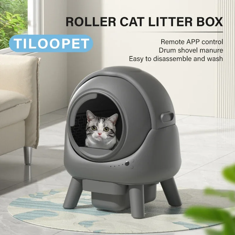 

Self Cleaning Cat Litter Box 8L Large Automatic Sandbox for cat 2.4G WiFi Auto Litter Box Robot with APP Control