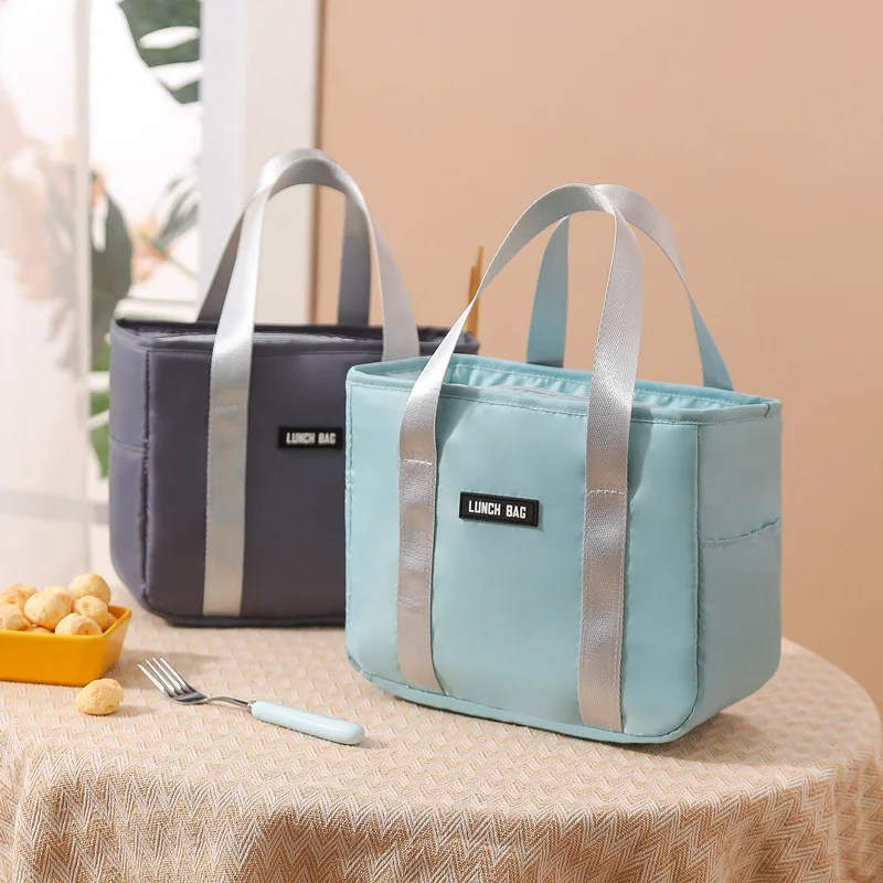 Handheld lunch box insulated bag for office workers, waterproof meal bag with rice, thickened bento bag insulated ice pack