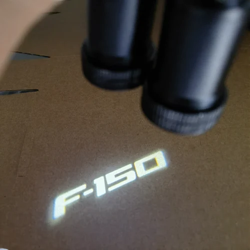 2 uds puerta fantasma para Ford F-150 Logo luz Ford bienvenida luz F-150 puerta luz LED láser lámpara de cortesía para Ford F150 estilo de coche