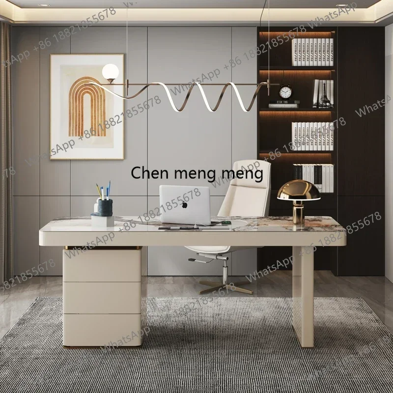 

Hot sales Wooden Study Office Desk Gaming Computer Bedroom Drawer Conference Office Desk Organizers Minimalist Scrivania Home Fu