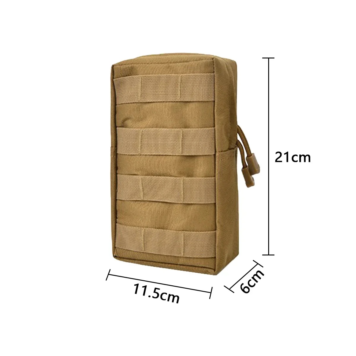 Tactical Outdoor Molle EDC Zipper Waist Pouch Waterproof Nylon Multi Purpose Universal Hunting Camping Equipment Bag