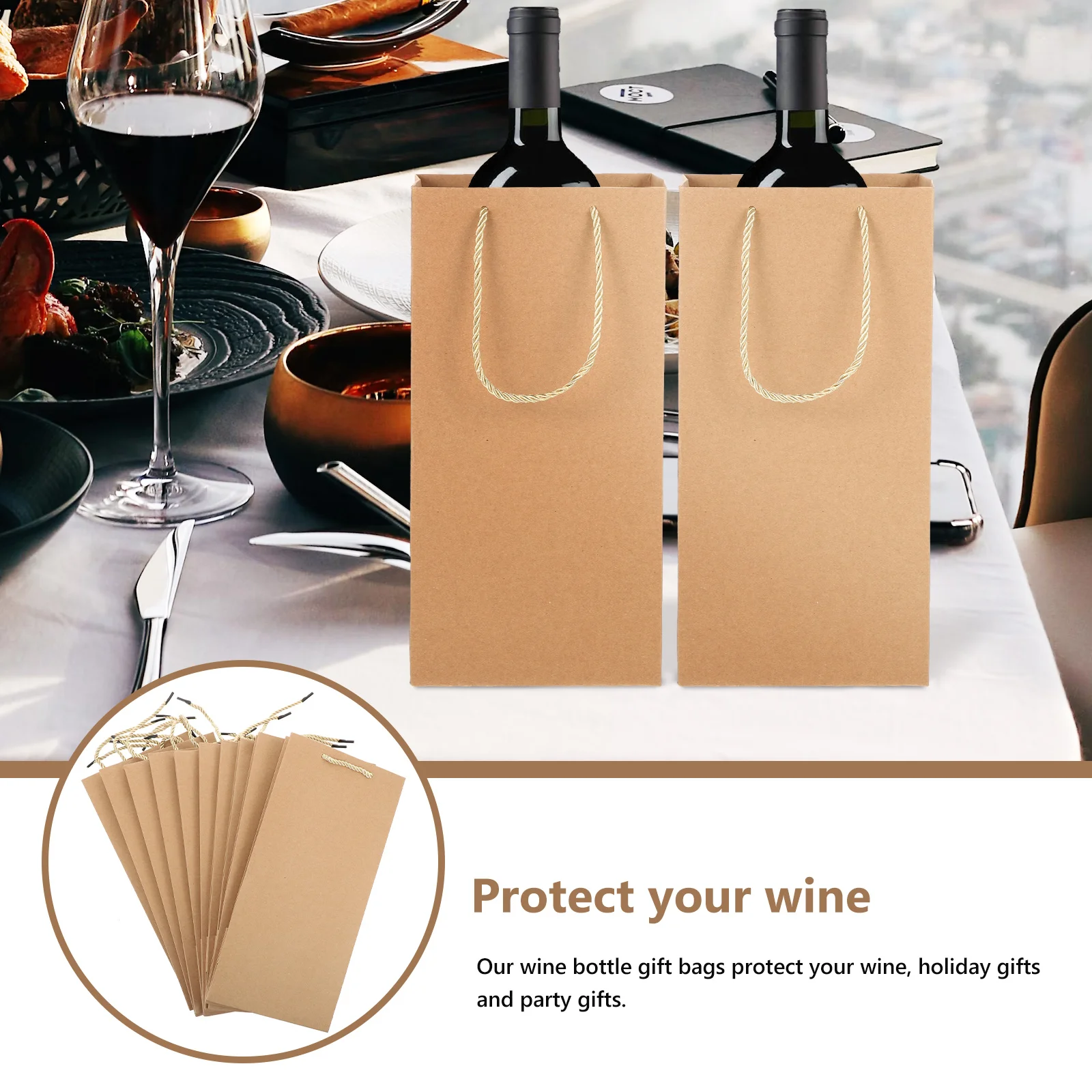 

Bags Pouches Bottle Storage Pouches Wrapping Gift Bags Paper Pouches Bottle Carrier Wrapping Bags