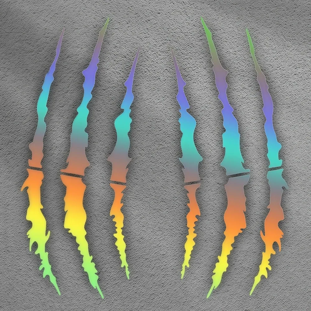 Demon Claw Motorcycle Stickers Vinyl Covering Scratches Helmet Stickers Solid Color Waterproof Car Vinyl Stickers