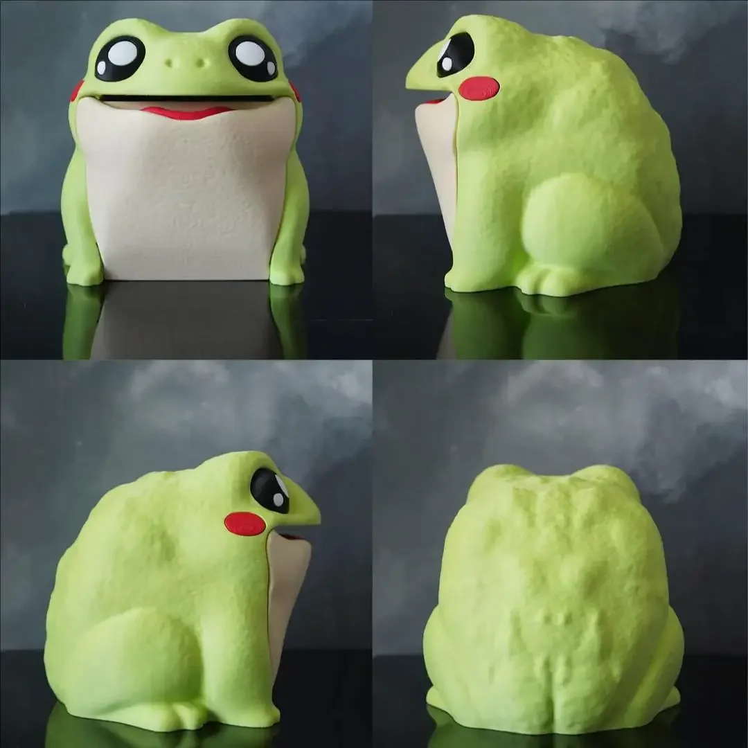 Cute Frog Interactive Toilet Paper Dispenser Flip Style Cartoon Bathroom Organizer for Home Kitchen