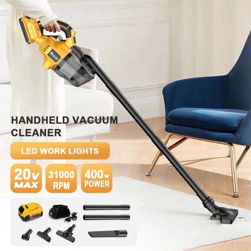 Electric Goddess Cordless Handheld Vacuum Cleaner Brushless Floor/Carpet/Car/Pet Hair Cleaning Tool For Dewalt 20V Battery ﻿