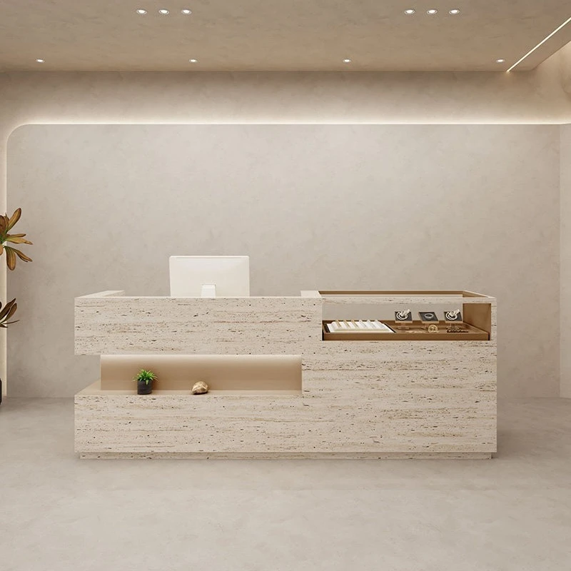 

Display Consultation reception desk Clothing Shop light luxury cafe counter multifunctional mostrador recepción office furniture