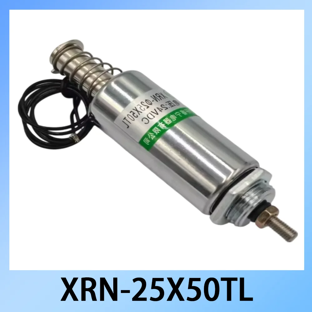 XRN-25×50TL Push-Pull Electromagnet DC12V/24V 25mm Diameter 50mm Stroke Double Spring Solenoid