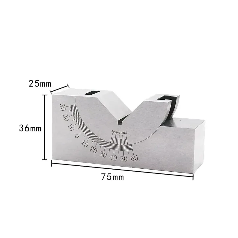 AP25 Milling Precision  90Celsius  Adjustable Angle V Block 0-60Celsius Vice Grip Hold Clamp CNC Milling Machine For  Measuring