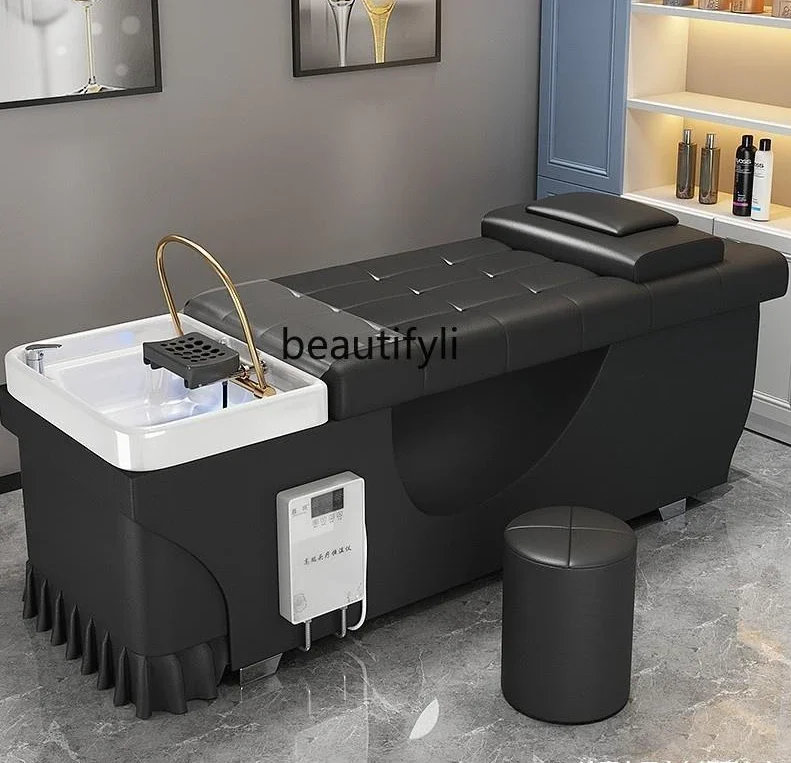 

smt14 Head therapy shampoo bed water circulation bed constant temperature barber shop hair salon dedicated Thai head massage