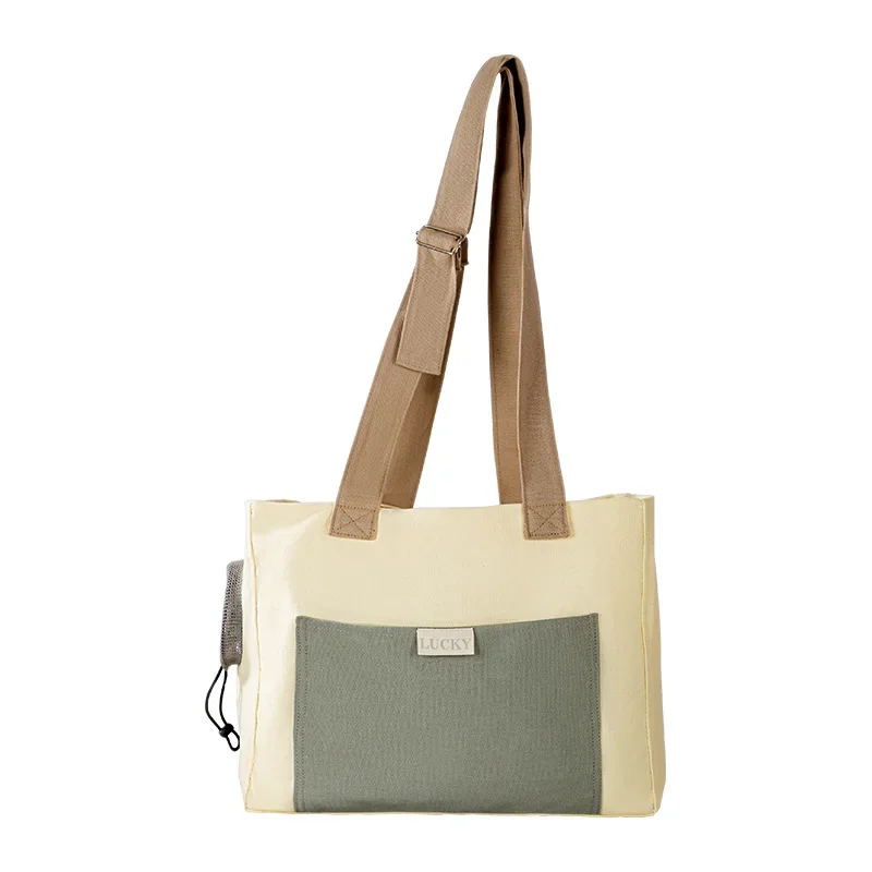 Pet Bag Out INS Portable Cat One Shoulder Warm Canvas Portable Dog Small Dog Exposed Cat Bag