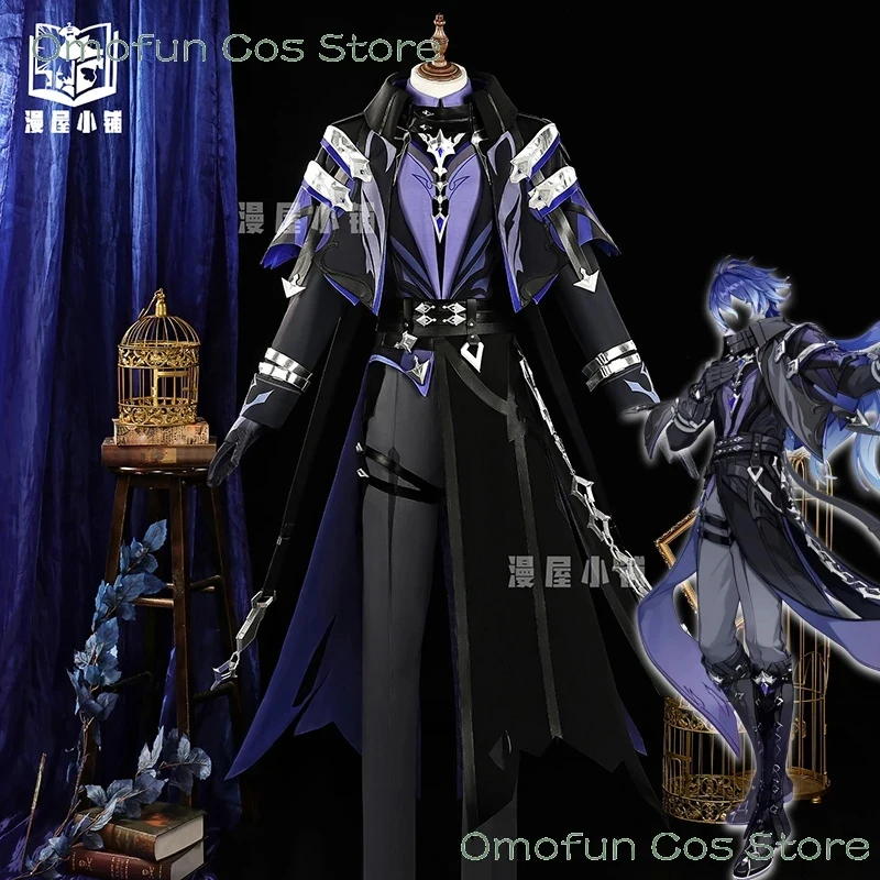 

ABC123Kyryll Chudomirovich Flins Cosplay Fullset Costume Wig Boots Genshin Impact Anime Game Clothing Adults Halloween3;b,6/k'5;