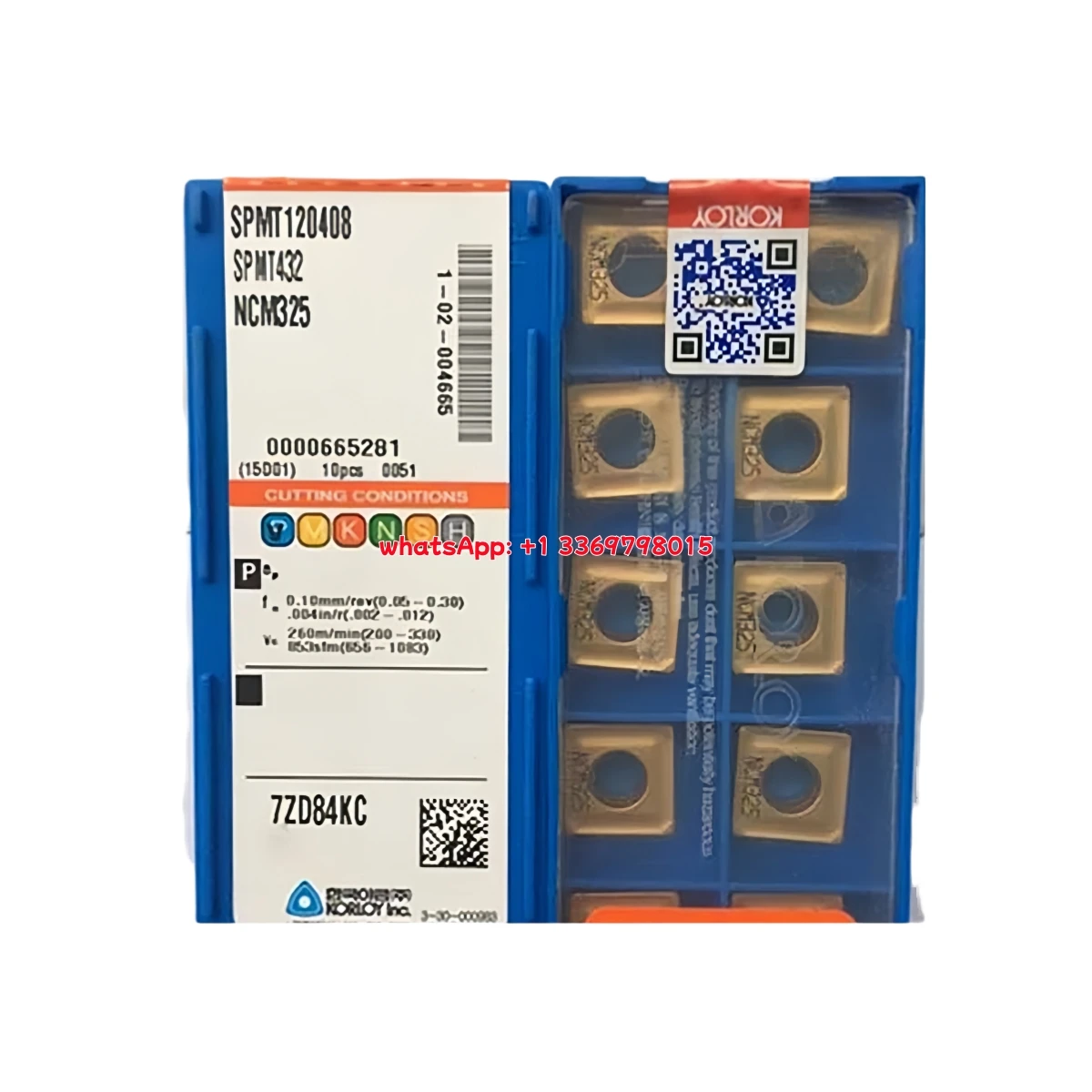 KORLOY Original Peripheral SPMT SPMT050204 SPMT15M51 Inserts PC5300 General Purpose Grade for King Drill Indexable U-Drill