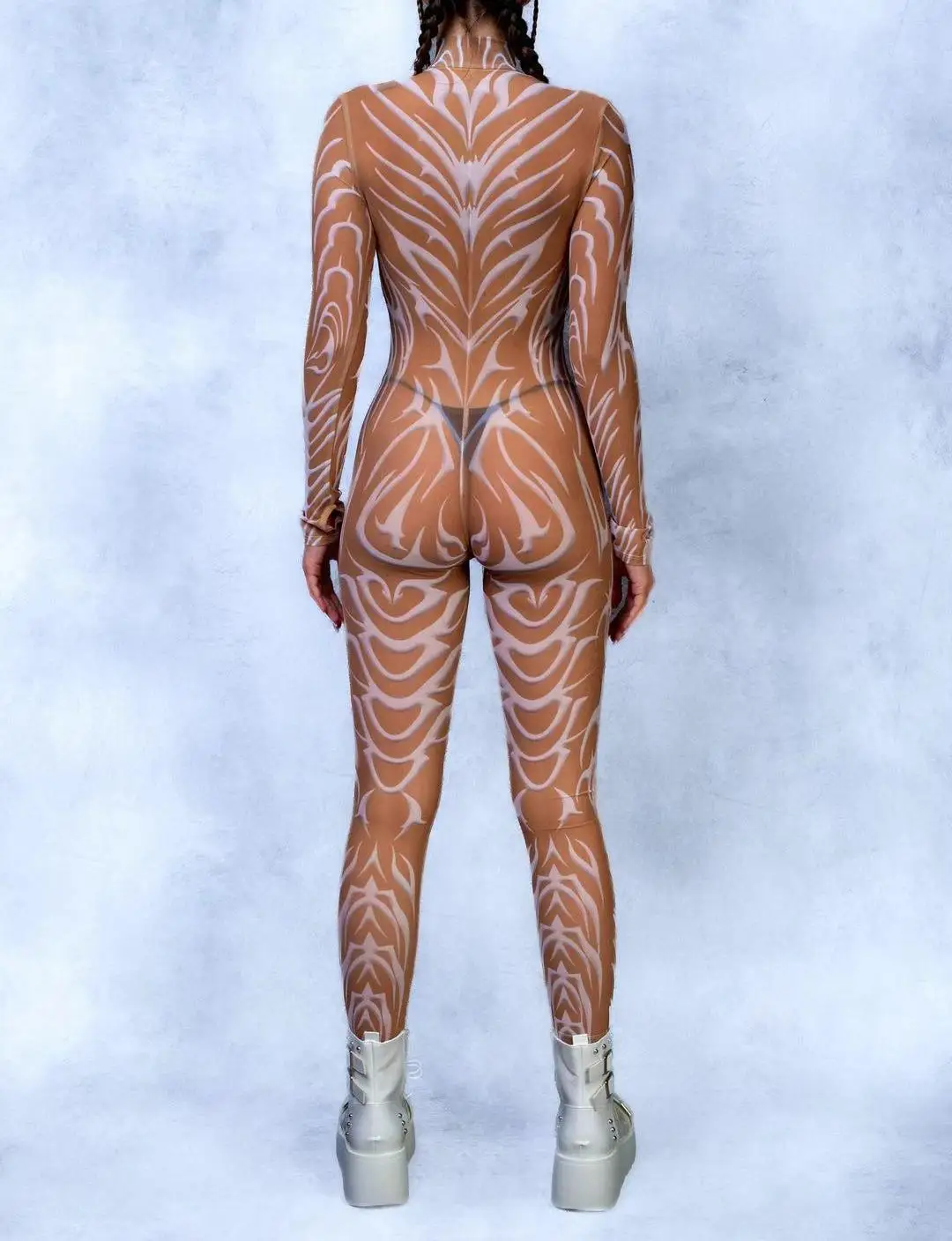 3D-Druck Cyberpunk Damen Strumpfhose Jumpsuit Halloween Feiertagsparty Cosplay Kostüm Elastische Bodysuits Rompers Damen Zentai – Detail 16