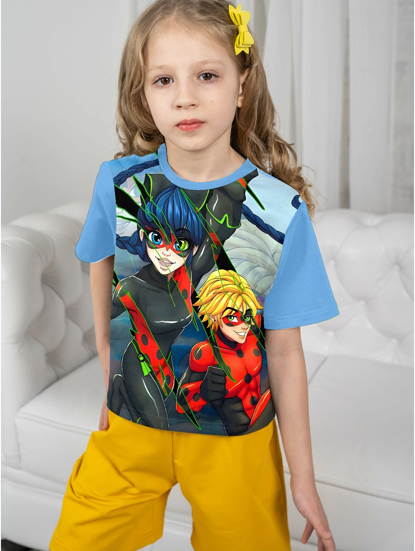 3D Print Cartoon M-M-miraculous Baby Clothing 5 to 14 Years Male Outdoor Clothes for Children Boy Girl Child T-Shirt Top Shirts