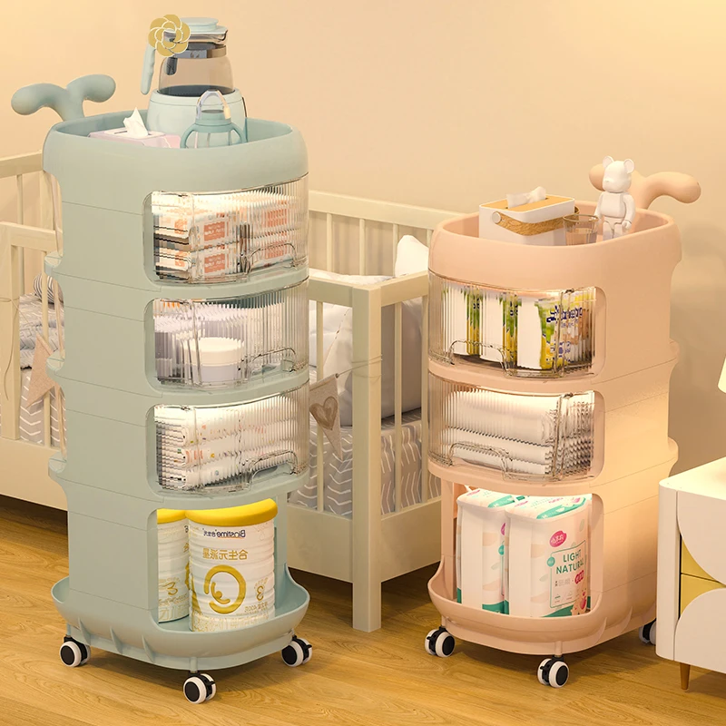 Stroller  Racks Baby Items Snack Storage Cabinets Multi-layer  Toy Drawers Removable   In The Living Room