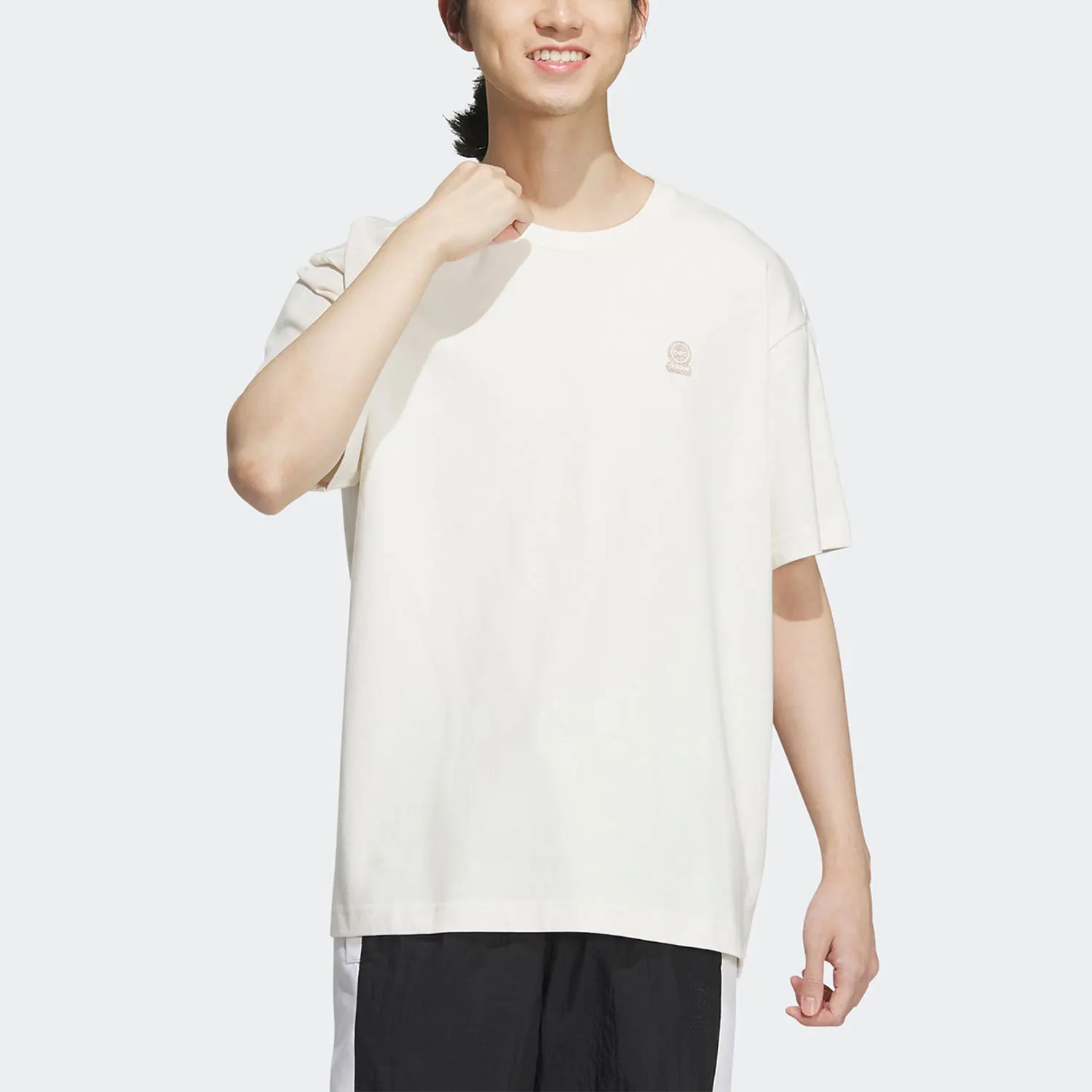 

Adidas подлинная летняя свободная дышащая футболка унисекс с короткими рукавами NEO IB7681