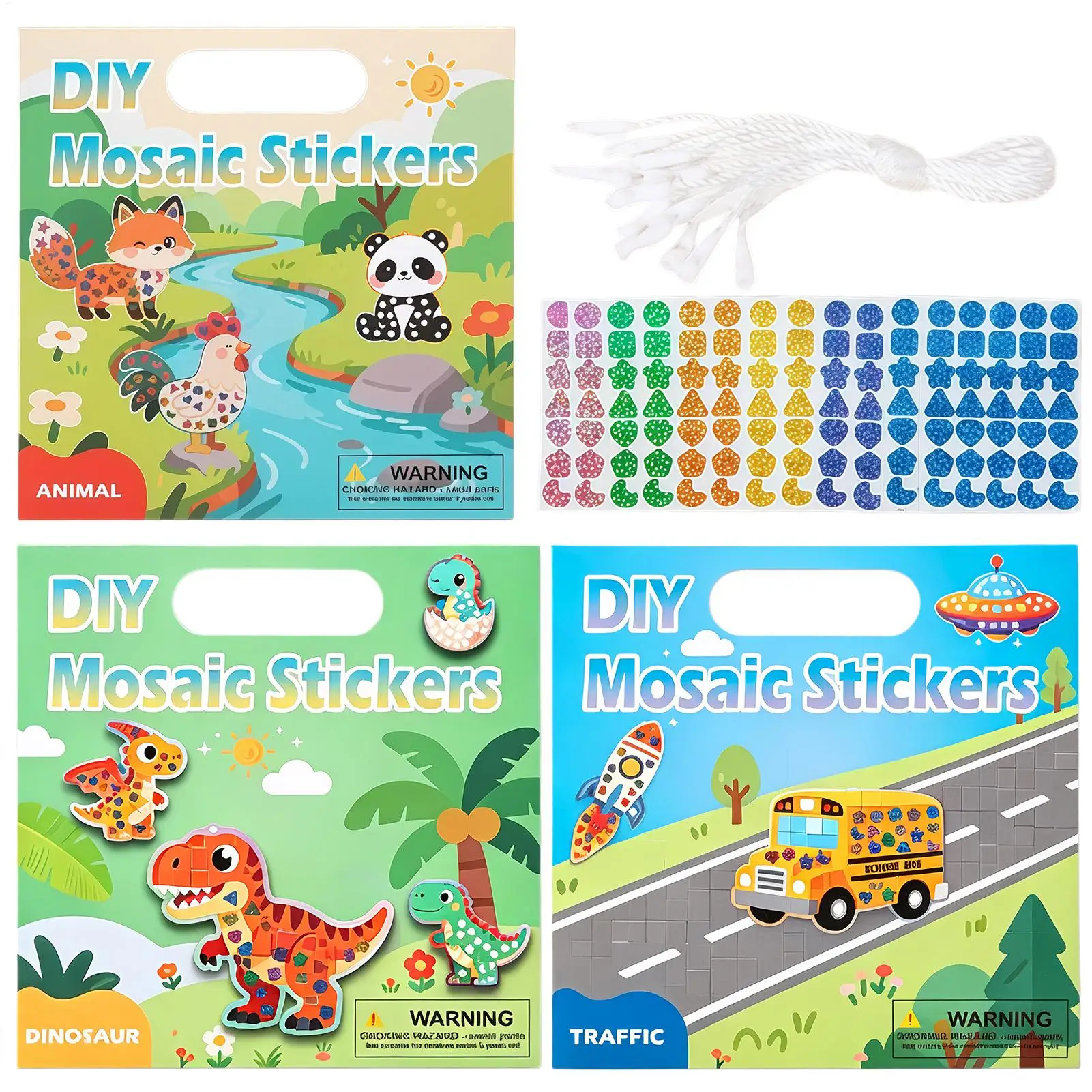 Cute Stickers For Kids 2-In-1 DIY Coloring Learning Toys Cute Animal Stickers Coloring Set For Boys Girls Home Bedroom Living