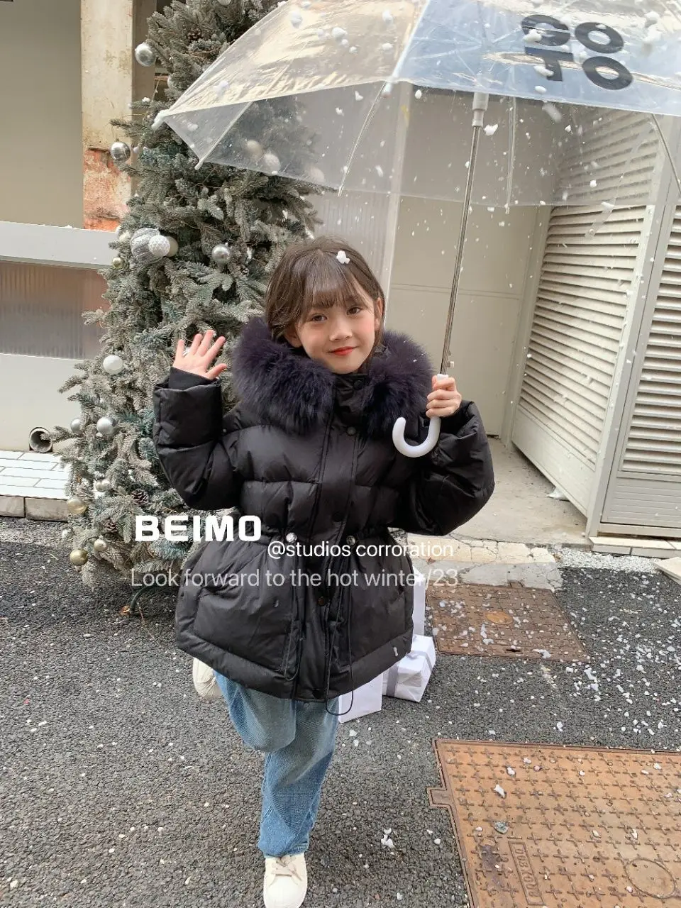 Children Cotton Clothes Winter Fashion Girls Boys Imitation fur Hooded Thicken Long Jacket Parka Coat Warm Kids Snow Overcoat