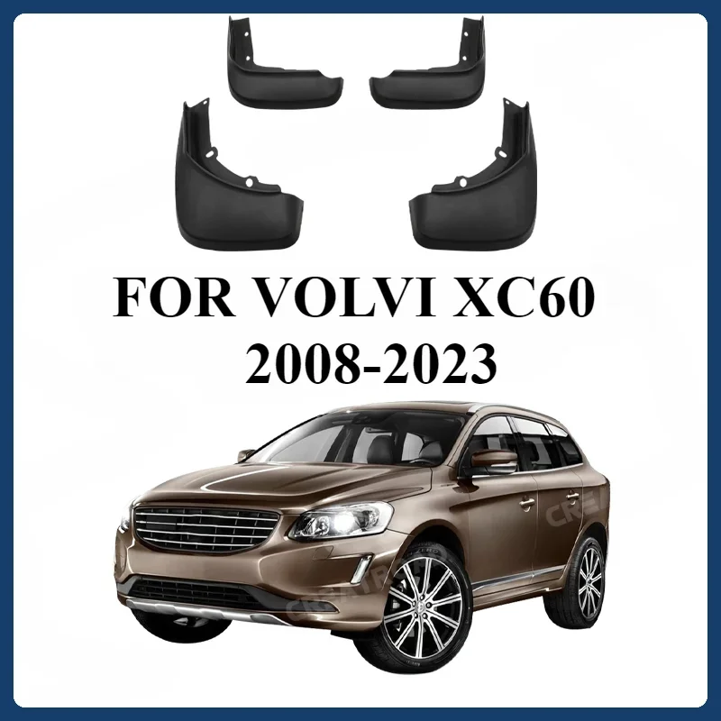 4Pcs Front Rear Car Mud Flaps For Volvo XC60 2008-2023 Mudflaps Splash Guards Mud Flap Mudguards Cars Accessories