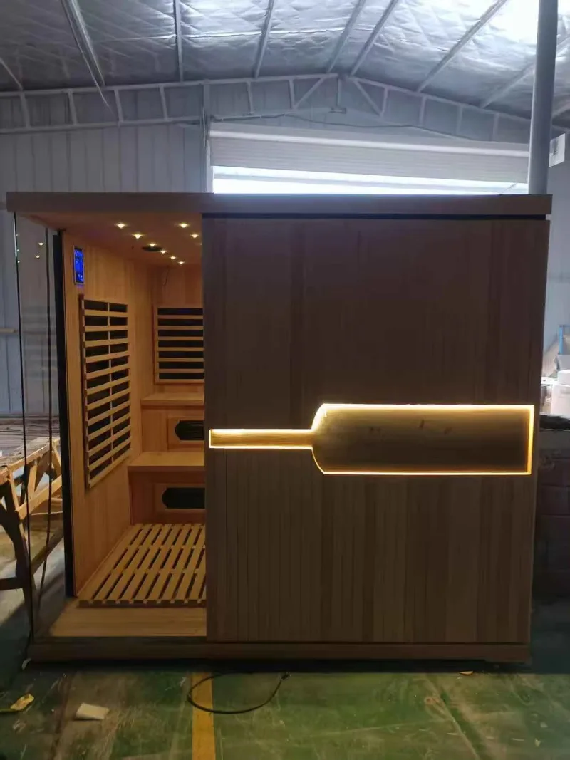 Indoor Sauna Room Canadian Hemlock Red Cedar Electric Steam High Quality Durable Custom