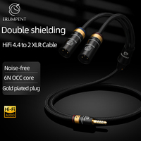 ERUMPENT HiFi 4.4mm to 2XLR Audio Cable Hi-end OCC Core 4.4 mm Jack to 2XLR Male/Female Cable for Mic Mixer Amplifier