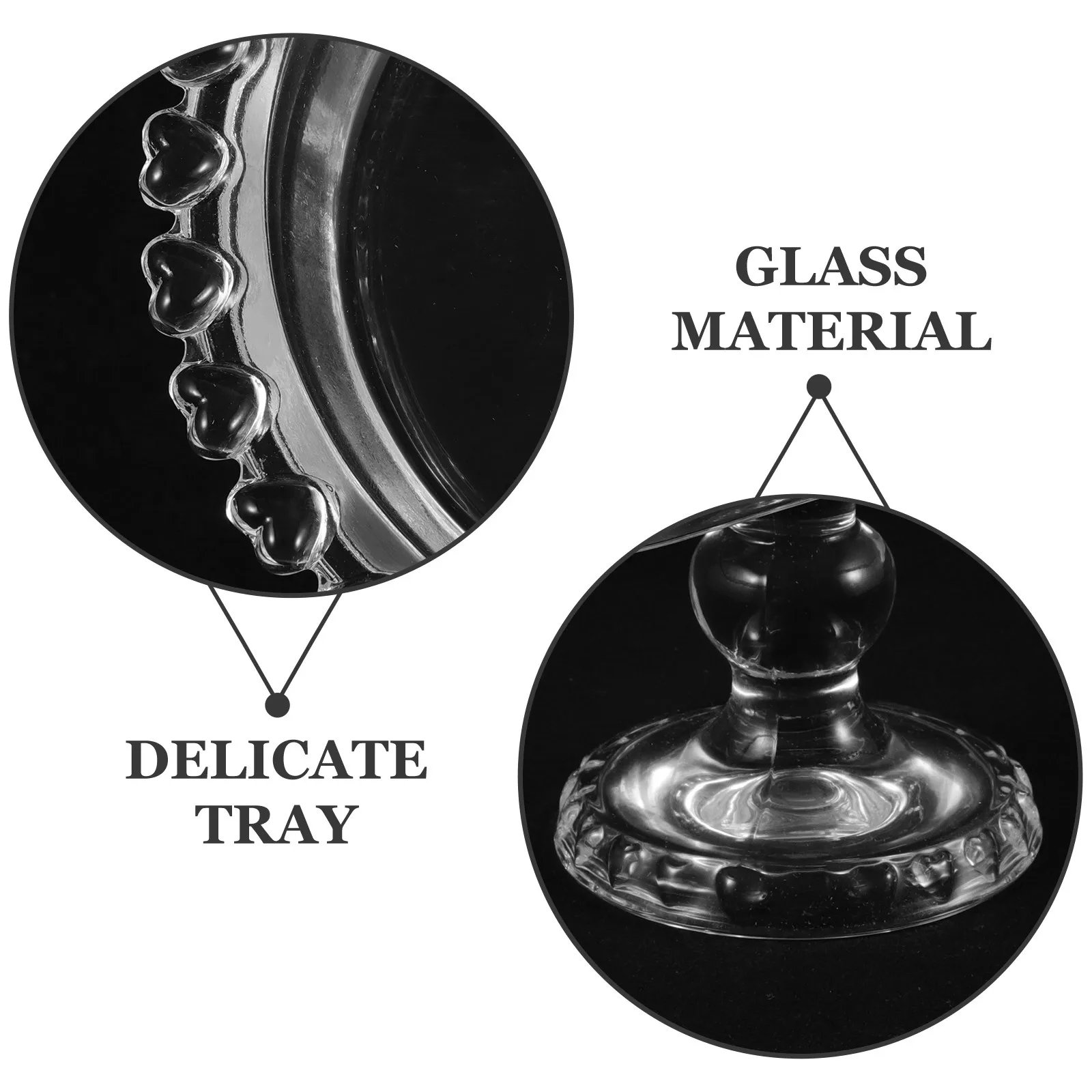 1Pcs Afternoon Tea Tray Exquisite Simple Style Fruit Plate Multipurpose Crystal Glass Tray for Kitchen Dining Room