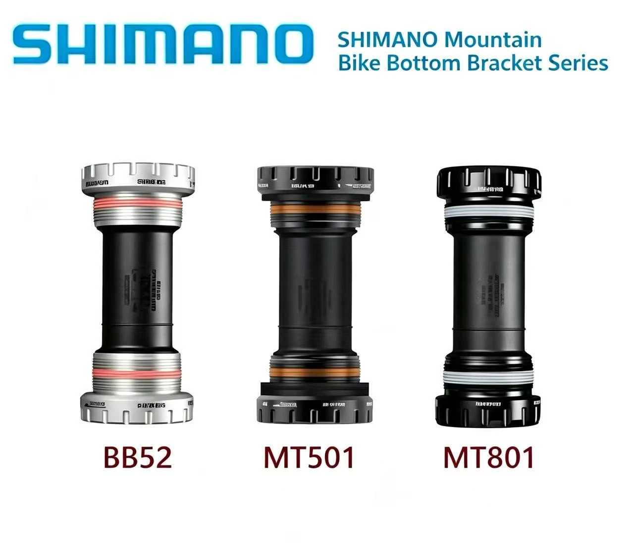 Genuine SHIMANO Bottom Bracket BB-MT500/MT501/SM-BB52/BB-MT800 Threaded & Press Fit MTB Hollowtech II BB