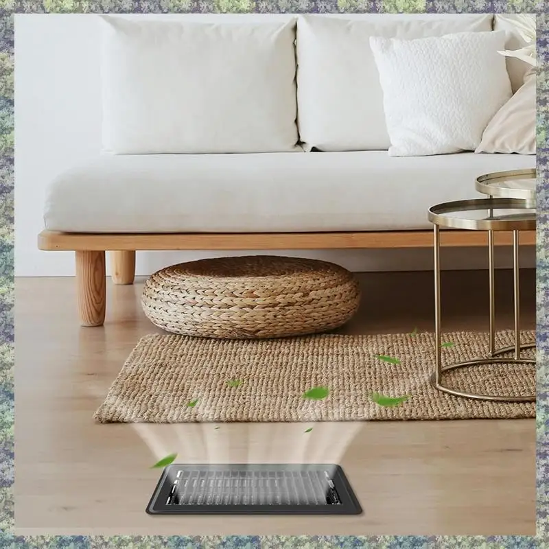 

WON 2Pcs Floor Register 4X10inch,Heavy Duty Floor Vents,Heat Air Vent Covers,Floor Vent Covers For Heater Floor Register