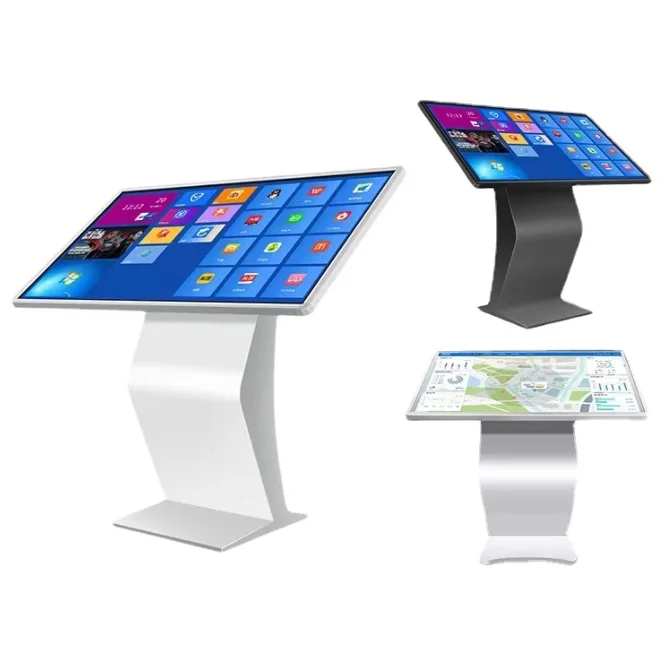 Quiosque interativo de 21,5 polegadas Quiosque do chão ao teto 4k Autoatendimento de alta definição inteligenteTouchScreenDigitalSignageKiosque