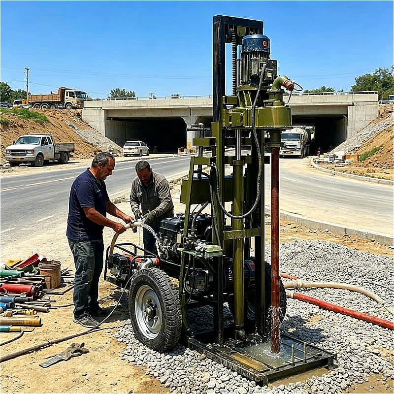 Private Well Small Water Well Drilling Rig Portable Hydraulic 100m For Home Garden Residential Water Supply Customized