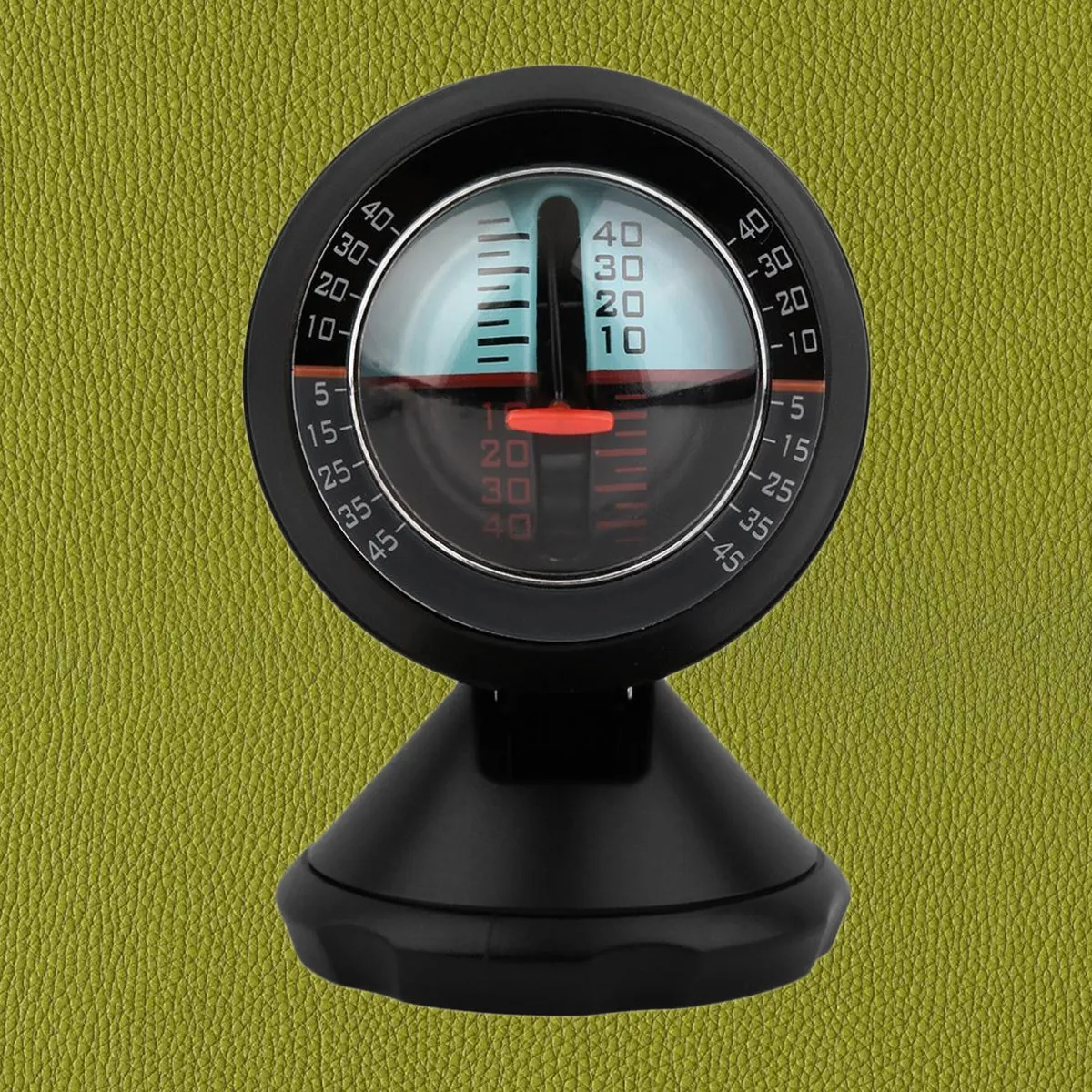 Black Car Inclinometer Tilt Gauge Dashboard Slope Level Meter Vehicle Gradient Angle Indicator High Sensitivity Adjustable